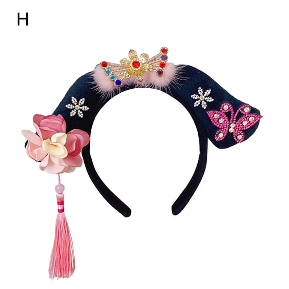 Princess Cosplay Hair Hoop | Chinese Ancient Style - Girl's Flower Tassel Bow Headband