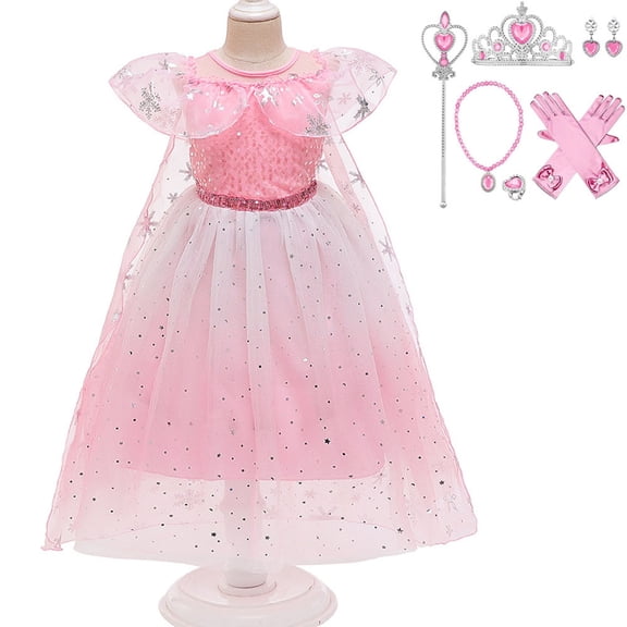 Princess Costume Dress for Little Girls Fancy Birthday Cosplay Party Dress up
