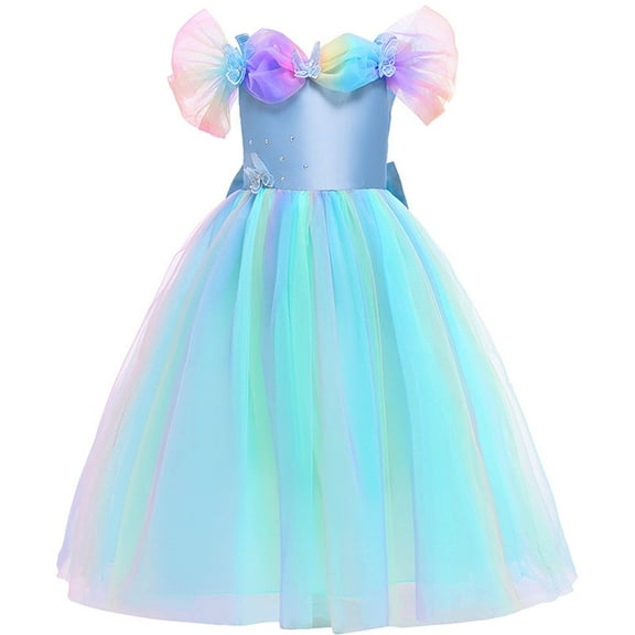 Princess Costume for Girls Cinderella Fancy Party Dress Up Cosplay Outfit