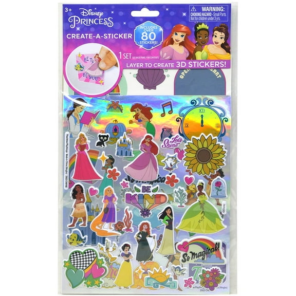 Princess Create A Sticker in polybag- 6 PACK