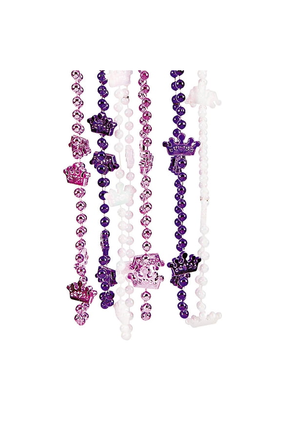 Princess Crown Beaded Necklaces - Jewelry - 12 Pieces