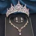 thumbnail image 1 of Princess Crown Bridal Jewelry Sets for Women Tiaras and Necklace Earrings Prom Bride Jewelry Set Wedding Dress accessories, 1 of 6
