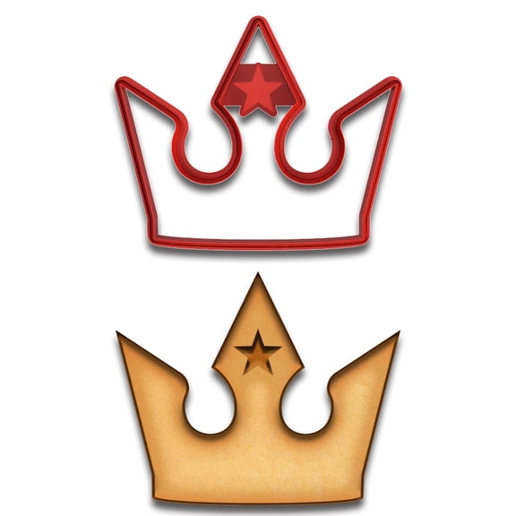 Princess Crown Cookie Cutter & Stamp - 4x3.2"