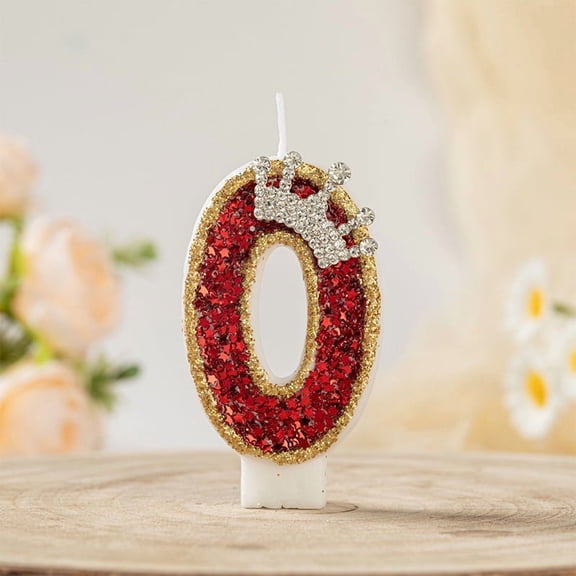 Princess Crown Digital Birthday Candle for Girls  Handmade LED Cake Topper with Silver Crown & Pink Sequin, Reusable Number Display for Birthday Party Decor