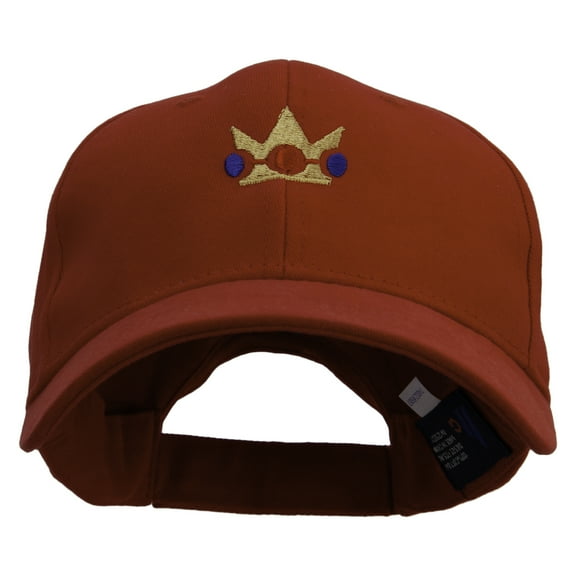 Princess Crown Embroidered New Deluxe Cotton Caps - Red OSFM