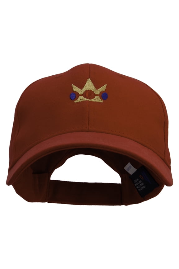 Princess Crown Embroidered New Deluxe Cotton Caps - Red OSFM