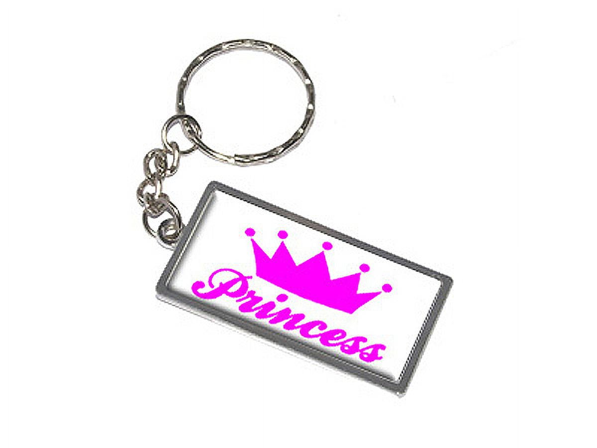 Princess Metal Key Princess Crown Metal Rectangle Keychain - Walmart.com