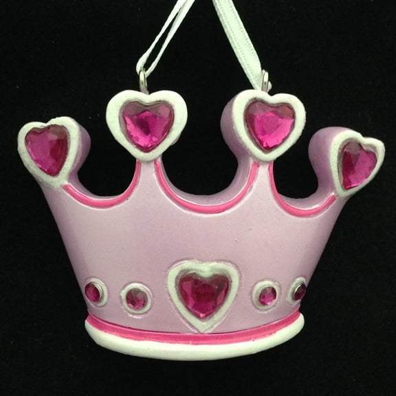 Princess Crown Pink Personalized Christmas Ornament , Kids Christmas Ornament, Christmas Decoration for Tree, Christmas Tree Ornament