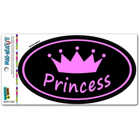 Princess Crown Pink Spoiled - Euro Oval MAG-NEATO'S(TM) Car/Refrigerator Magnet