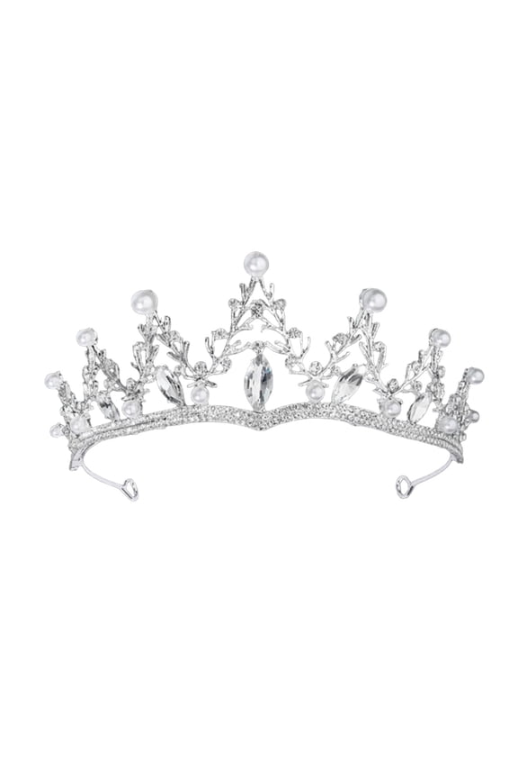 Princess Crown Tiara, Crystal Tiaras for Women Pageant Crown Rhinestone Headband Silver Crystal Tiara Hair Accessories for Women Birthday Wedding Carnival Party gifts