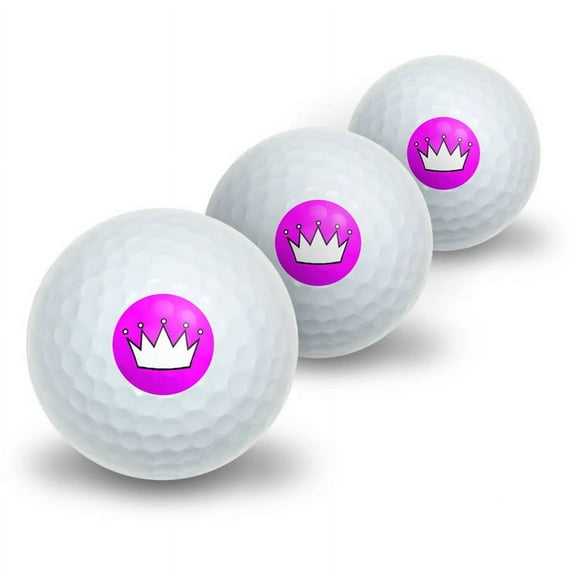Princess Crown Tiara Novelty Golf Balls, 3pk