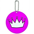 thumbnail image 1 of Princess Crown Tiara Round Luggage ID Tag Card for Suitcase or Carry-On, 1 of 1