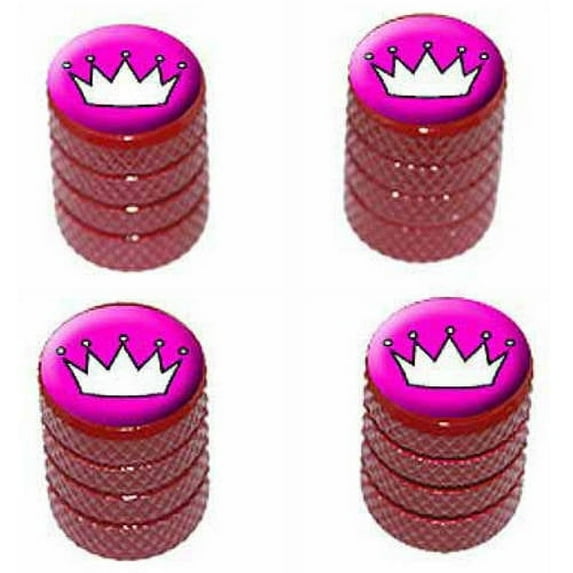 Princess Crown Tiara Tire Rim Wheel Aluminum Valve Stem Caps, Multiple Colors