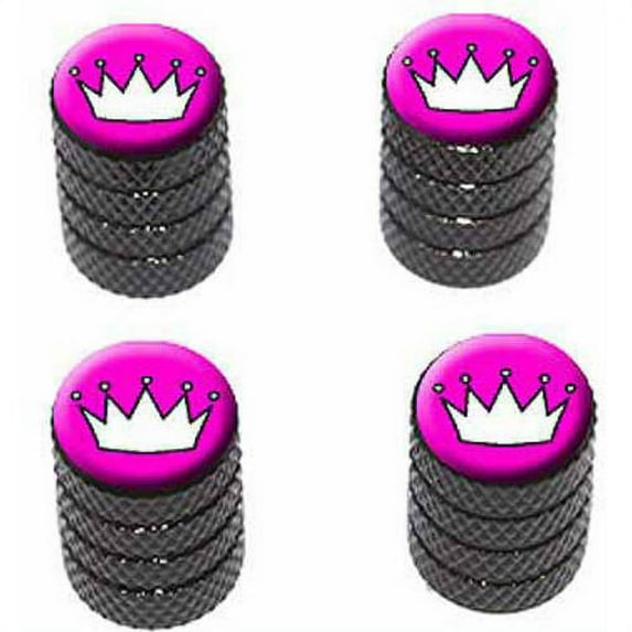 Princess Crown Tiara Tire Rim Wheel Aluminum Valve Stem Caps, Multiple Colors