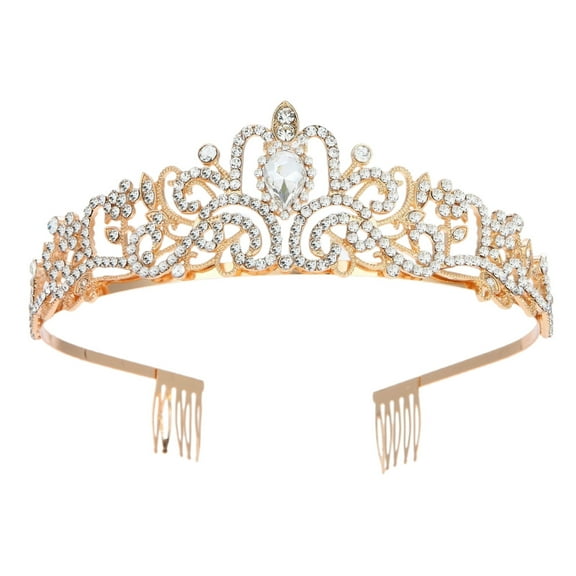 Princess for Women & Girls - Glamorous Rhinestone Set for Weddings, Birthday, Prom | Bridal Headpiece with Metal Base | for Quinceanera, Pageant & Party Events