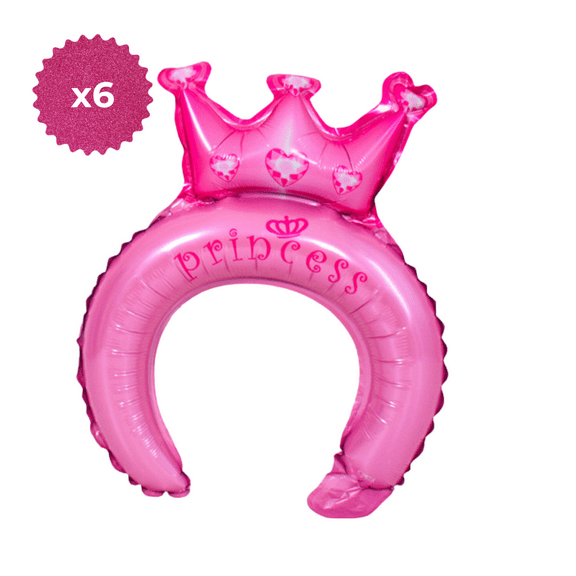 Princess Crowns, Party Favors for Princess-Themed Birthday, 6 Pack