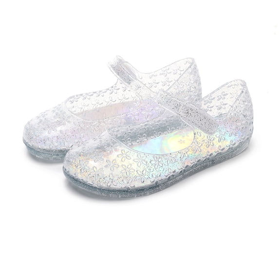 Princess Crystal Fantasy Jelly Sandals, Suitable For Little Girls' Role-Playing, Birthday Party Dress Up Sandals