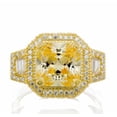 thumbnail image 1 of Princess Cut Canary Cubic Zirconia Engagement Ring In Yellow Gold Plated Sterling Silver, 1 of 2