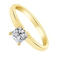 thumbnail image 1 of AFFY Princess Cut Cubic Zirconia Solitaire Engagement Ring in 14k Yellow Gold Over Sterling Silver (1 Cttw), 1 of 1