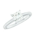 thumbnail image 1 of Rosec Jewels Princess Cut Cubic Zirconia Solitaire Promise Ring for Women, Certified CZ Ring, 925 Sterling Silver, US 11.50, 1 of 9
