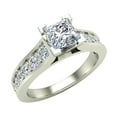 thumbnail image 1 of Princess Cut Diamond Engagement Ring Riviera Shank 1.10 CT TW 14K White Gold, 1 of 5