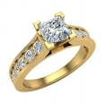 thumbnail image 1 of Princess Cut Diamond Engagement Ring Riviera Shank 1.10 CT TW 18K Gold (G,VS), 1 of 5