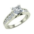 thumbnail image 1 of Princess Cut Diamond Engagement Ring Riviera Shank 1.32 CT 14K White Gold (F,VS1), 1 of 5
