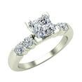 thumbnail image 1 of Princess Cut Diamond Engagement Ring for Women 5-Stone Ring 0.88 CT 14K White Gold (G,VS1), 1 of 5