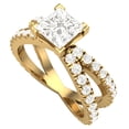 thumbnail image 1 of Princess Cut Diamond Engagement Rings 14K Gold Split Shank Style Cross Shank 1.75 CT TW 14K Gold (K-L,I1), 1 of 8