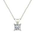 thumbnail image 1 of Princess Cut Diamond Pendant Necklace for Women 14K White Gold 1/2 CT (G, VS2), 1 of 4