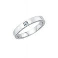 thumbnail image 1 of Princess Cut Diamond Wedding Band in 14K White Gold (1/10 cttwcttw, H-I, I2-I3), 1 of 3