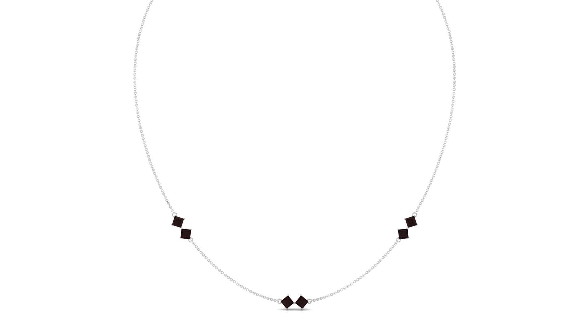 Garnet station necklace deals
