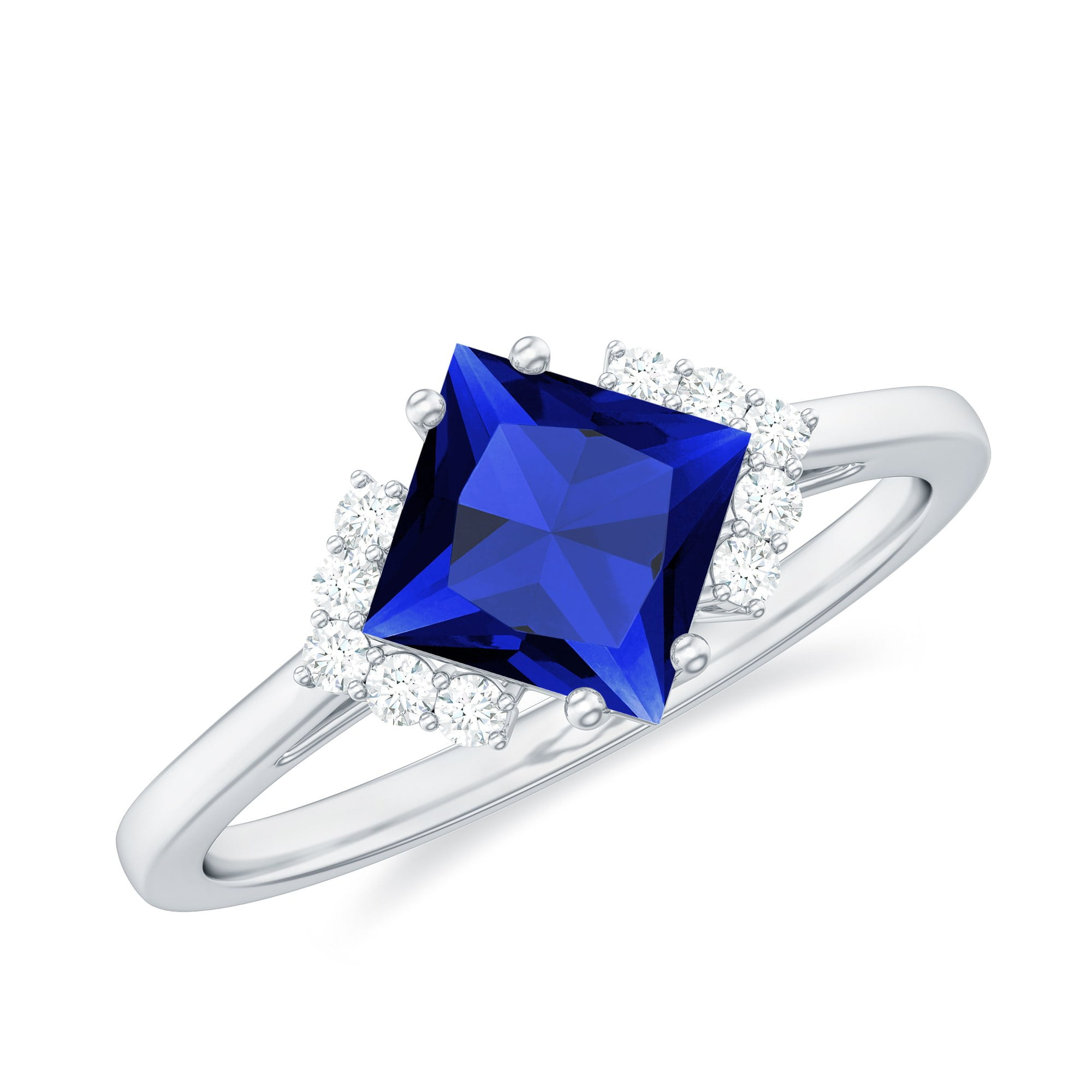 Blue sapphire proposal east west ring September Birthstone Minimalist For  her — Discovered