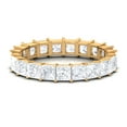 thumbnail image 1 of Rosec Jewels Princess Cut Moissanite Eternity Band Ring for Women - Full Eternity Ring, 10K Yellow Gold, US 7.00, 1 of 8
