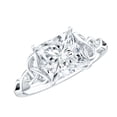 thumbnail image 1 of Rosec Jewels Princess Cut Moissanite Solitaire Engagement Ring 3 Carat - Celtic Knot Ring - 8 mm - D-VS1 Quality Certified, 925 Sterling Silver, US 4.00, 1 of 9