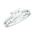 thumbnail image 1 of Rosec Jewels Moissanite Princess Cut Engagement Ring 1 Carat - D-VS1 Quality Moissanite Double Band Ring for Women, 10K White Gold, US 3.00, 1 of 9