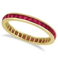 thumbnail image 1 of Princess-Cut Ruby Eternity Ring Band 14k Yellow Gold (1.20ct), 1 of 2
