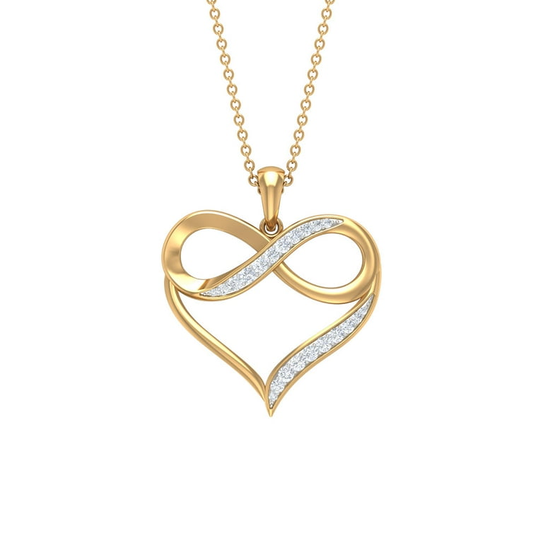 LADIES HEART PENDANT 0.25CT ROUND DIAMOND 14K WHITE GOLD (SI QUALITY) LADIES HEART PENDANT 0.25CT ROUND DIAMOND 14K WHITE GOLD (SI QUALITY)