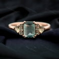 thumbnail image 1 of Princess Cut Sapphire wedding Ring&nbsp;14K Rose Gold Handmade Jewelry Infinity Diamond Promise Ring September Birthstone Ring Gift, 1 of 2