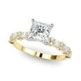thumbnail image 1 of Princess Cut Solitaire With Accents Engagement Ring 10K Rose Gold, 1 of 3