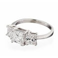 thumbnail image 1 of Princess Cut Three Stone Cubic Zirconia Engagement Ring In Sterling Silver, 1 of 1