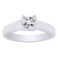 thumbnail image 1 of AFFY Princess Cut White Cubic Zirconia Solitaire Engagement Ring in 14k White Gold Over Sterling Silver, 1 of 1