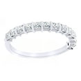 thumbnail image 1 of AFFY Princess Cut White Natural Diamond Anniversary Band Ring In 14K Solid White Gold (0.62 Ct), Size-9, 1 of 1