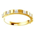 thumbnail image 1 of AFFY Princess Cut White Natural Diamond Anniversary Band Ring In 14K Solid Yellow Gold (0.33 Ct), Size-14, 1 of 1