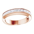 thumbnail image 1 of AFFY Princess Cut White Natural Diamond Eternity Band Ring In 14K Solid Rose Gold (0.75 Ct), Size-4.5, 1 of 1