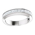 thumbnail image 1 of Princess Cut White Natural Diamond Eternity Band Ring In 14K Solid White Gold (0.75 Ct), Size-4.5 By Jewel Zone US, 1 of 1