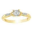 thumbnail image 1 of AFFY Princess Cut White Natural Diamond Promise Ring in 10k Yellow Gold (0.25 Cttw), 1 of 1