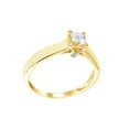 thumbnail image 1 of Princess Cut White Natural Diamond Promise Ring in 10k Yellow Gold(0.25 Cttw), 1 of 1