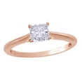 thumbnail image 1 of Princess Cut White Natural Diamond Solitaire Engagement Ring in 10k Rose Gold (0.2 Cttw), 1 of 1