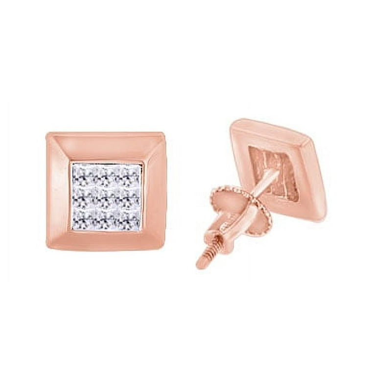 Walmart rose gold clearance earrings